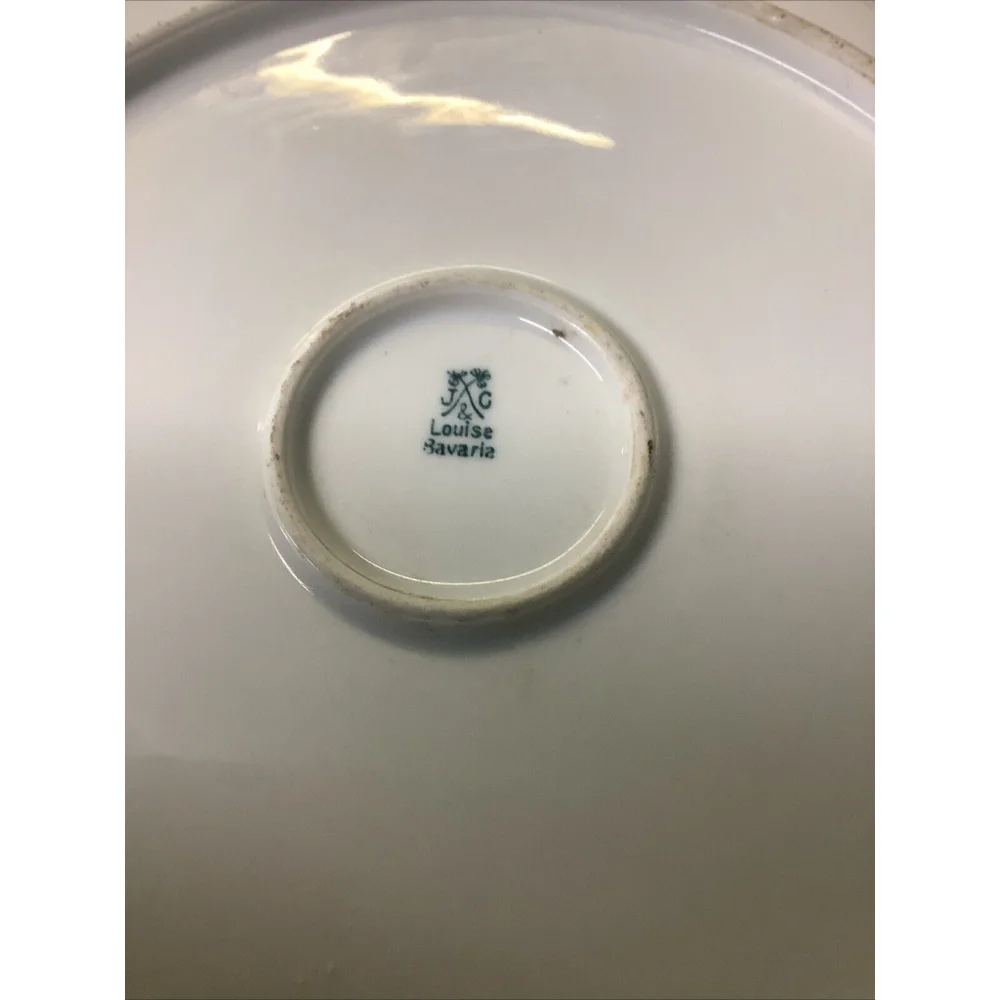 Antique Plater J. C. Louise Bavaria Gold Trim Floral 12”
